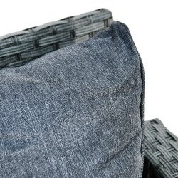 جلسة خارجية 7 مقاعد راتان وطاولة بسطح زجاجي