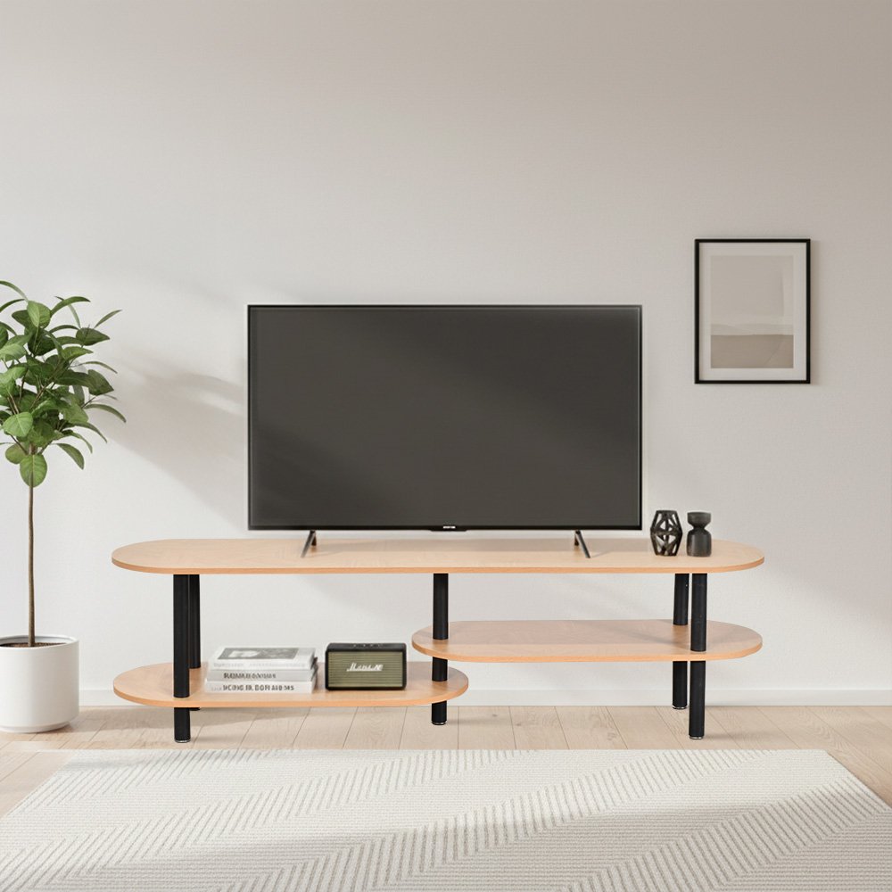 وحدة تلفاز مودرن خشب بهيكل معدني 160 سم