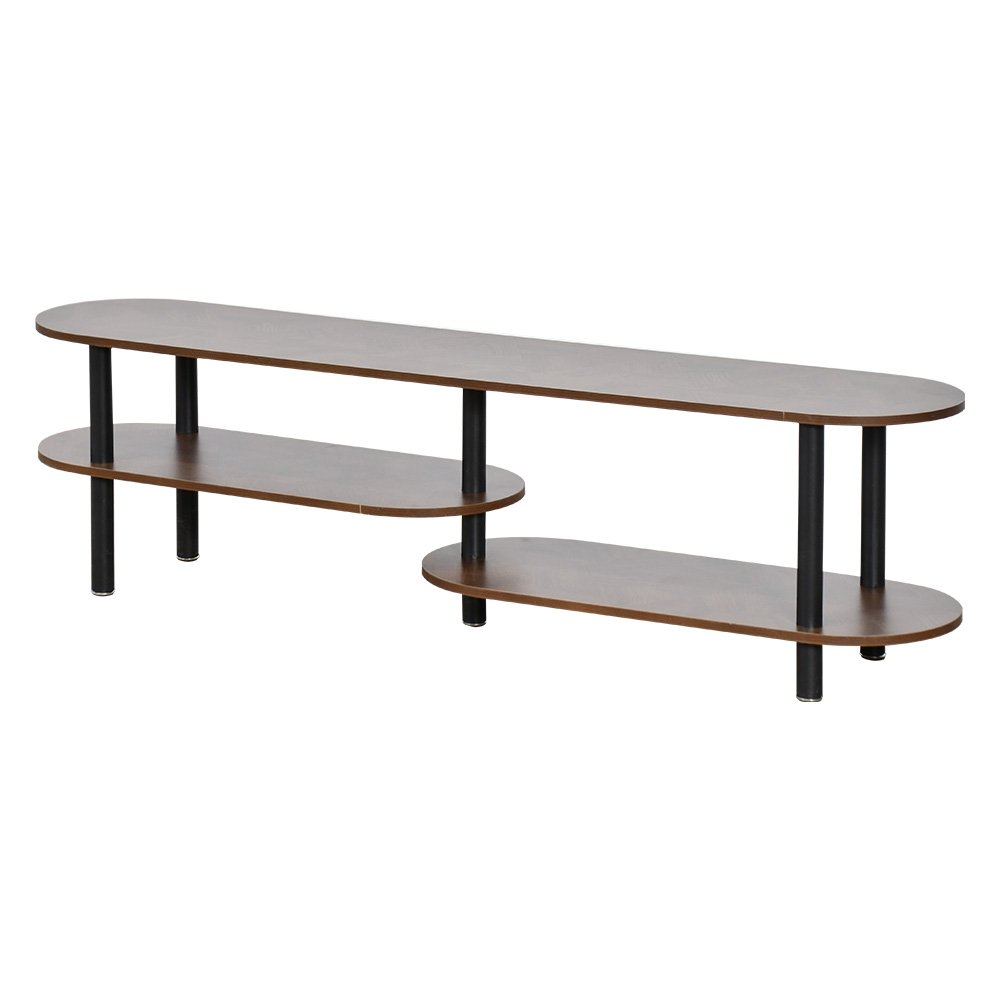 وحدة تلفاز مودرن خشب بهيكل معدني بني 160 سم