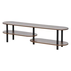 وحدة تلفاز مودرن خشب بهيكل معدني بني 160 سم