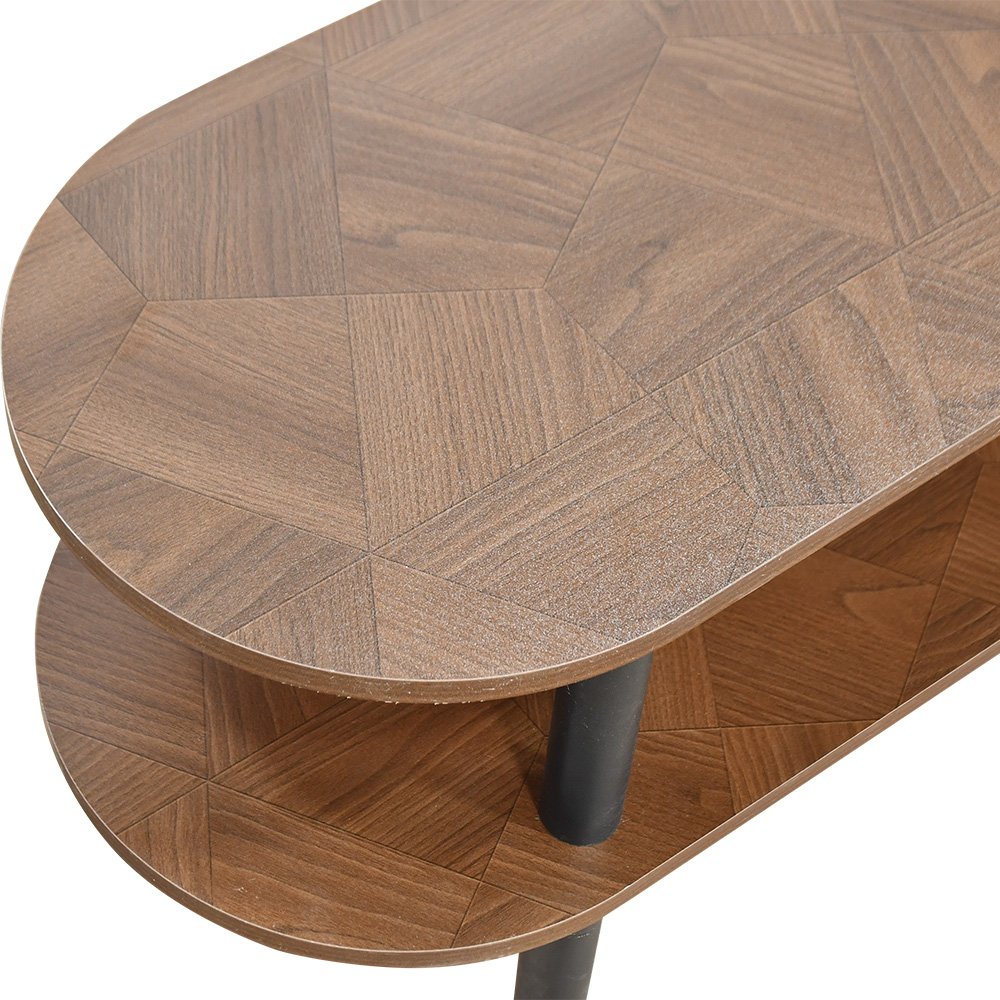 وحدة تلفاز مودرن خشب بهيكل معدني بني 160 سم