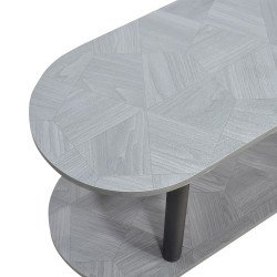 وحدة تلفاز مودرن خشب بهيكل معدني رمادي 160 سم