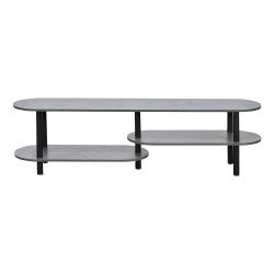 وحدة تلفاز مودرن خشب بهيكل معدني رمادي 160 سم