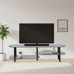 وحدة تلفاز مودرن خشب بهيكل معدني رمادي 160 سم