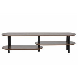 وحدة تلفاز مودرن خشب بهيكل معدني بني 180 سم