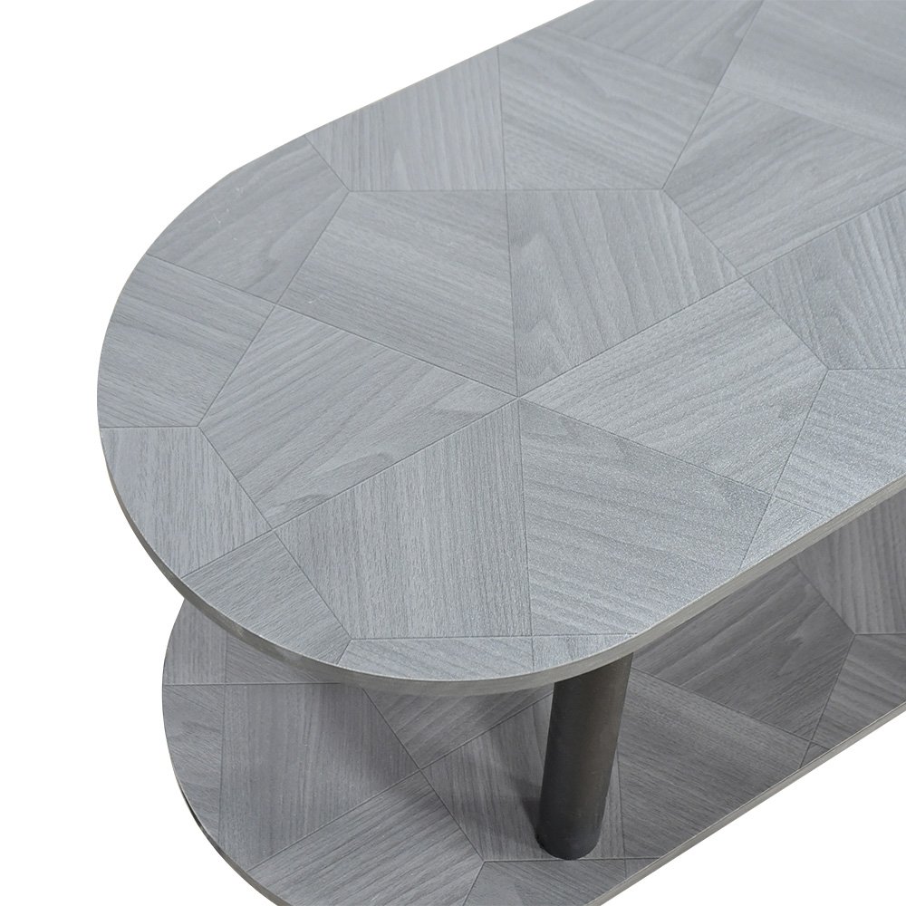 وحدة تلفاز مودرن خشب بهيكل معدني رمادي 180 سم