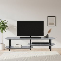 وحدة تلفاز مودرن خشب بهيكل معدني رمادي 180 سم