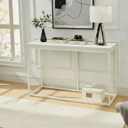 مدخل استقبال خشبي بهيكل معدني رمادي 130 سم