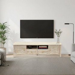 وحدة تلفاز مودرن خشبية بيج 160 سم