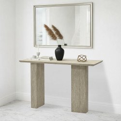 مدخل استقبال خشبي رمادي 130 سم