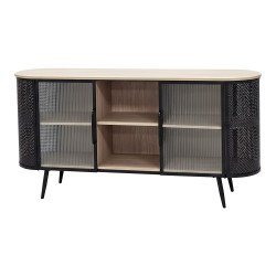 دولاب بوفيه صالة خشبي بأبواب زجاجية 160 سم دولاب بوفيه صالة خشبي بأبواب زجاجية 160 سم