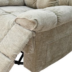 كرسي استرخاء فخم هزاز دوار بحامل جوال بيج