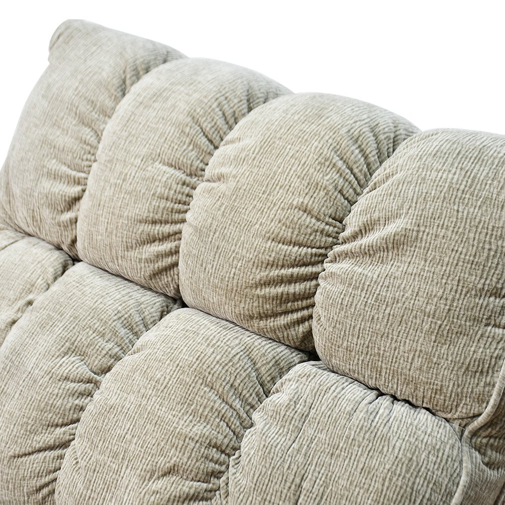 كرسي استرخاء فخم هزاز دوار بحامل جوال بيج