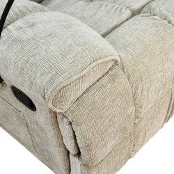 كرسي استرخاء فخم هزاز دوار بحامل جوال بيج