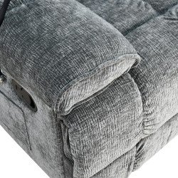 كرسي استرخاء فخم هزاز دوار بحامل جوال رمادي