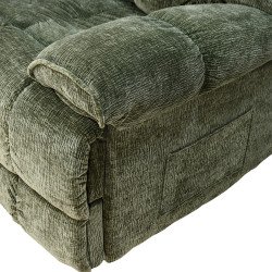 كرسي استرخاء فخم هزاز دوار بحامل جوال زيتي