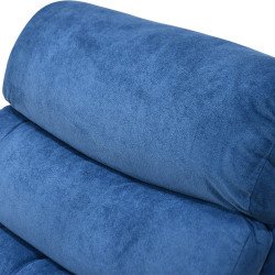 كرسي استرخاء هزاز دوار قماشي بحامل جوال أزرق