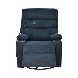 كرسي استرخاء هزاز دوار قماشي بحامل جوال أسود