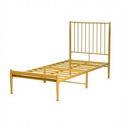 هيكل سرير معدني ذهبي أنيق 90×190 سم