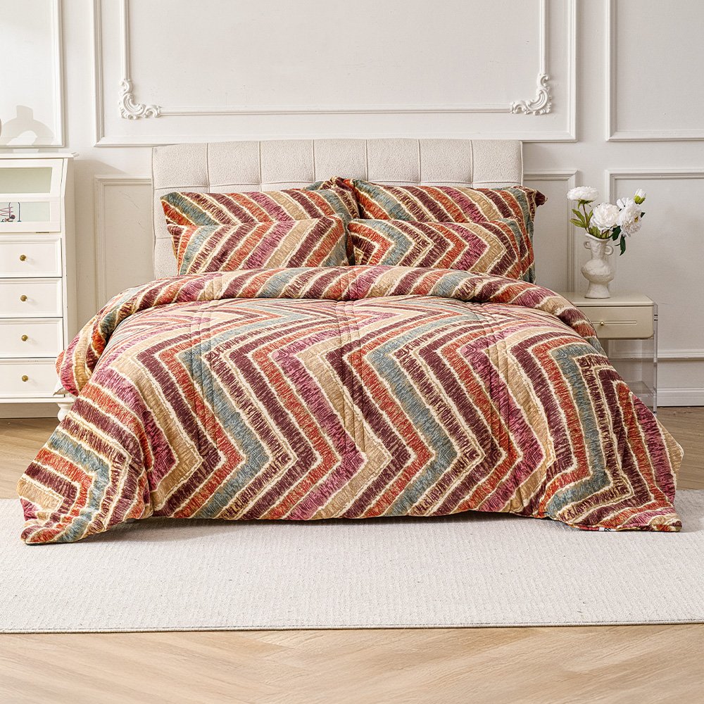 مفرش نيوم شتوي مخمل 4 قطع نفر