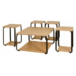 طقم طاولات خدمة 5 قطع 2 دور خشبي طقم طاولات خدمة 5 قطع 2 دور خشبي