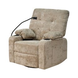 كرسي استرخاء فخم هزاز دوار مع حامل جوال كوفي