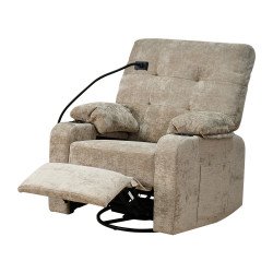 كرسي استرخاء فخم هزاز دوار مع حامل جوال كوفي