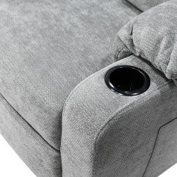 كرسي استرخاء فخم هزاز دوار مع حامل جوال رمادي