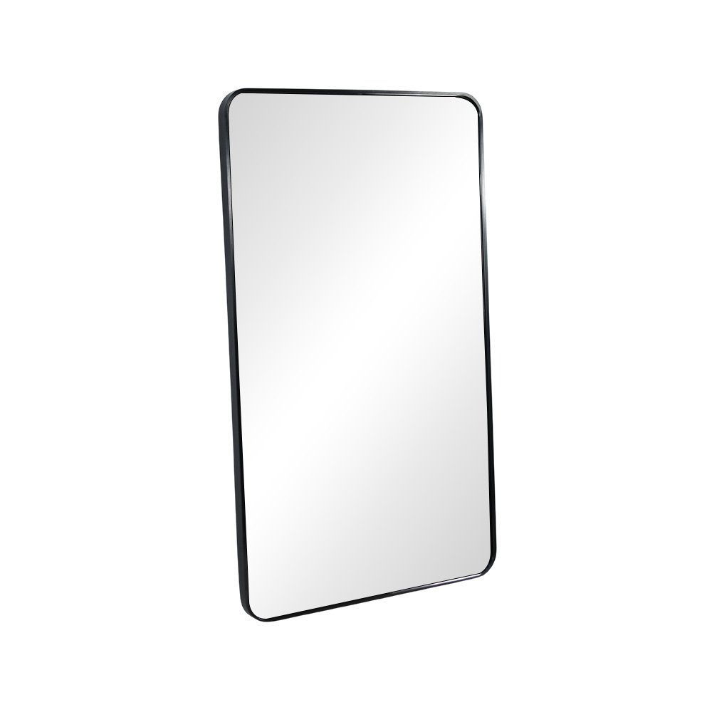 مرآة ديكور حائط بإطار أسود 100×60 سم