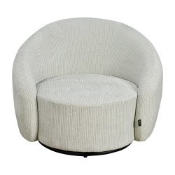 كرسي استرخاء مودرن دوار قماشي بيج