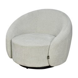 كرسي استرخاء مودرن دوار قماشي بيج