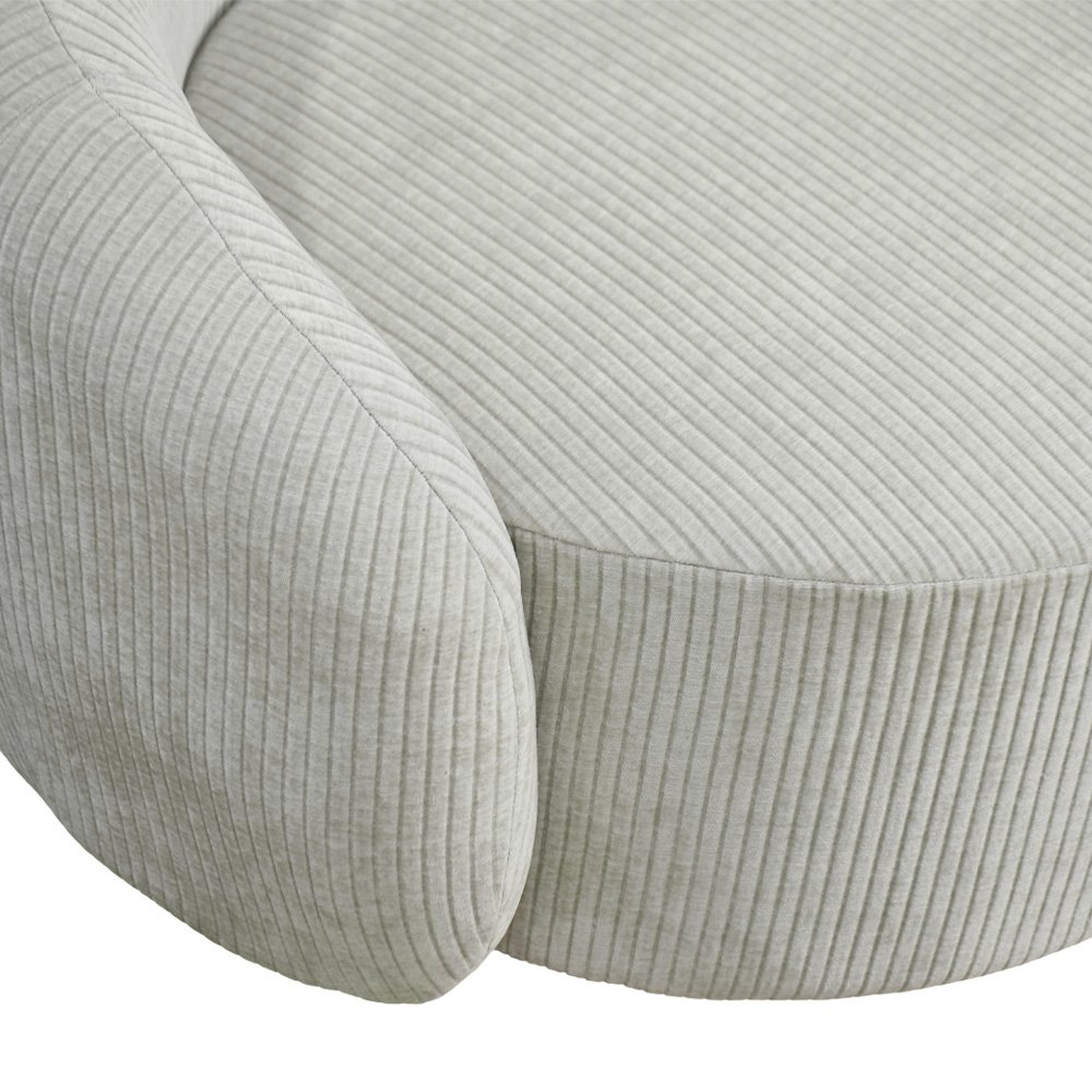 كرسي استرخاء مودرن دوار قماشي بيج