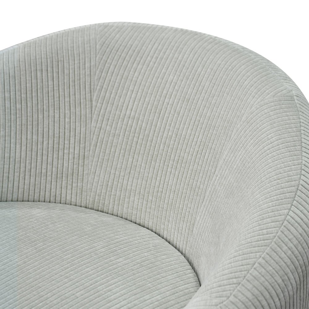 كرسي استرخاء مودرن دوار قماشي بيج