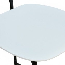 كرسي بار بلاسيتك بأرجل معدنية أبيض كرسي بار بلاسيتك بأرجل معدنية أبيض