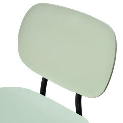 كرسي بار بلاسيتك بأرجل معدنية مينت جرين