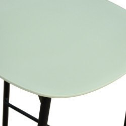 كرسي بار بلاسيتك بأرجل معدنية مينت جرين