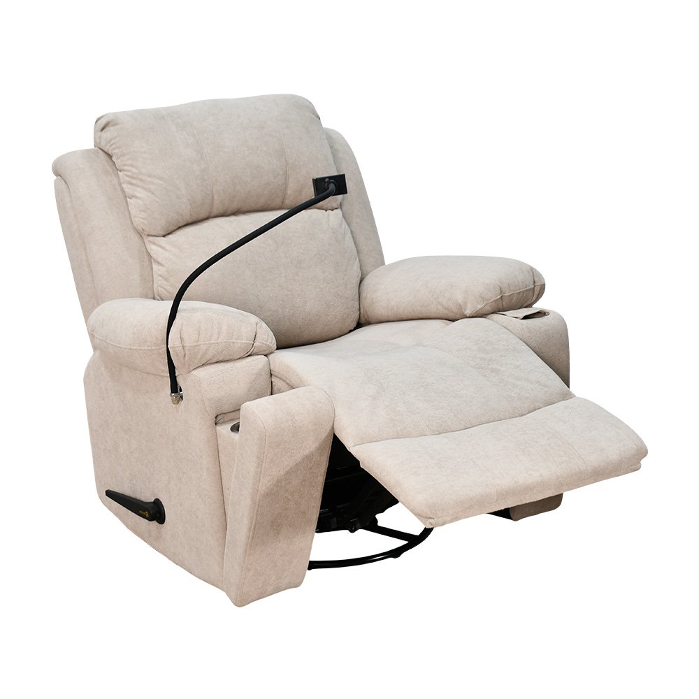 كرسي استرخاء مودرن هزار دوار بحامل جوال مع طاولة بيج