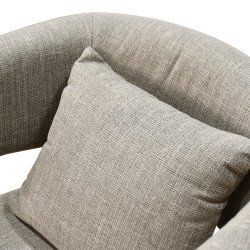 كرسي مفرد فخم قماش بهيكل خشبي مودرن