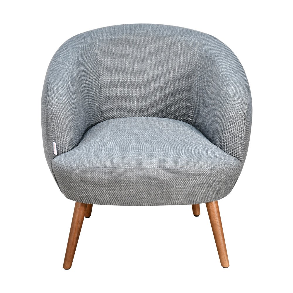 كرسي مفرد فخم قماش بأرجل خشب مودرن رمادي غامق كرسي مفرد فخم قماش بأرجل خشب مودرن رمادي غامق