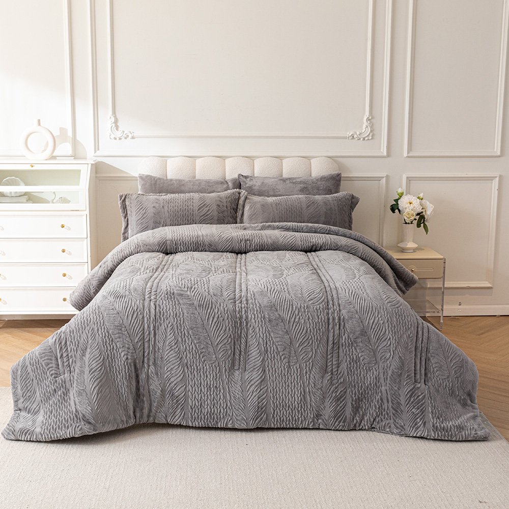 مفرش نيوم شتوي مخمل 4 قطع نفر