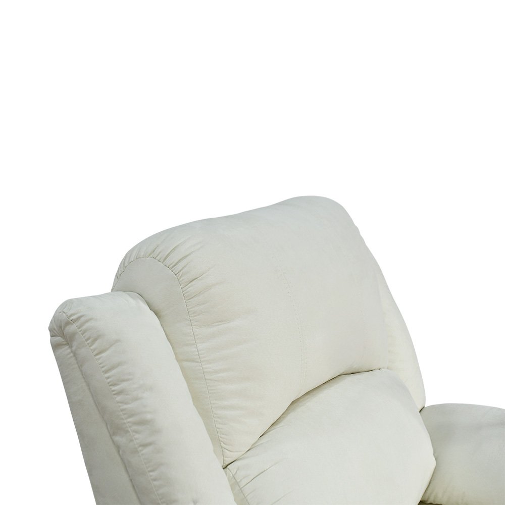 كرسي استرخاء فاخر قماش بحامل جوال اوف وايت