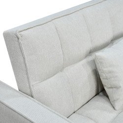 كنبة زاوية قماش مودرن بتصميم عصري بيج