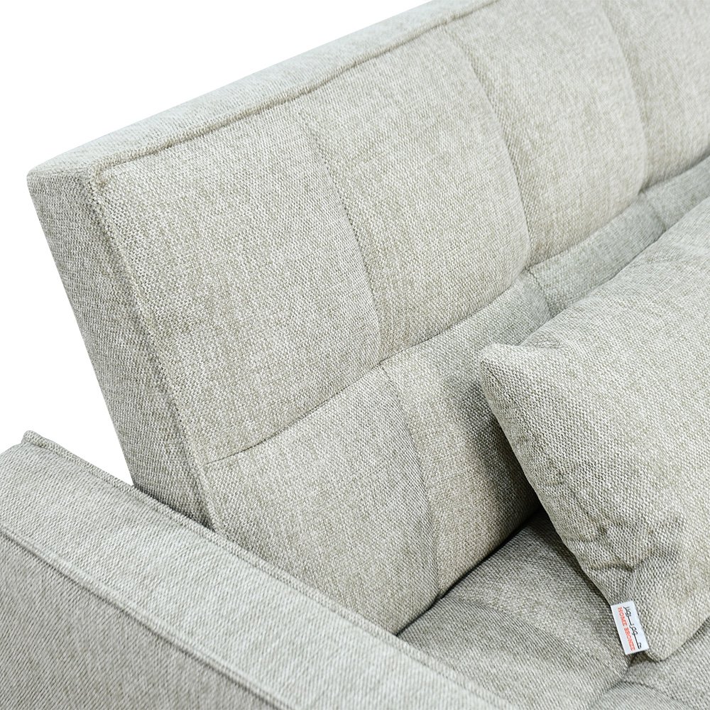 كنبة زاوية قماش مودرن بتصميم عصري بيج