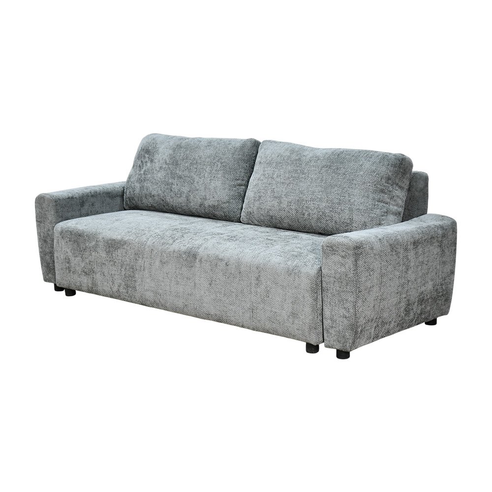 كنبة 3 مقاعد قابلة للتعديل إلى سرير رمادي