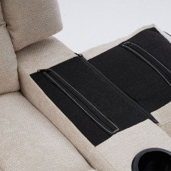 كرسي استرخاء فخم هزاز دوار قماشي مودرن بيج كرسي استرخاء فخم هزاز دوار قماشي مودرن بيج