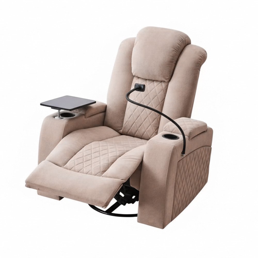 كرسي استرخاء هزار دوار بحامل جوال مع رف طاولة كوفي