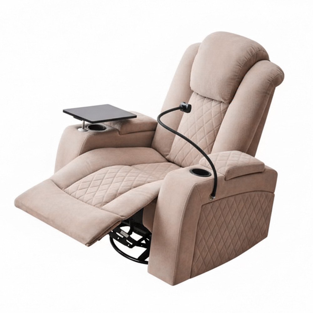 كرسي استرخاء هزار دوار بحامل جوال مع رف طاولة كوفي