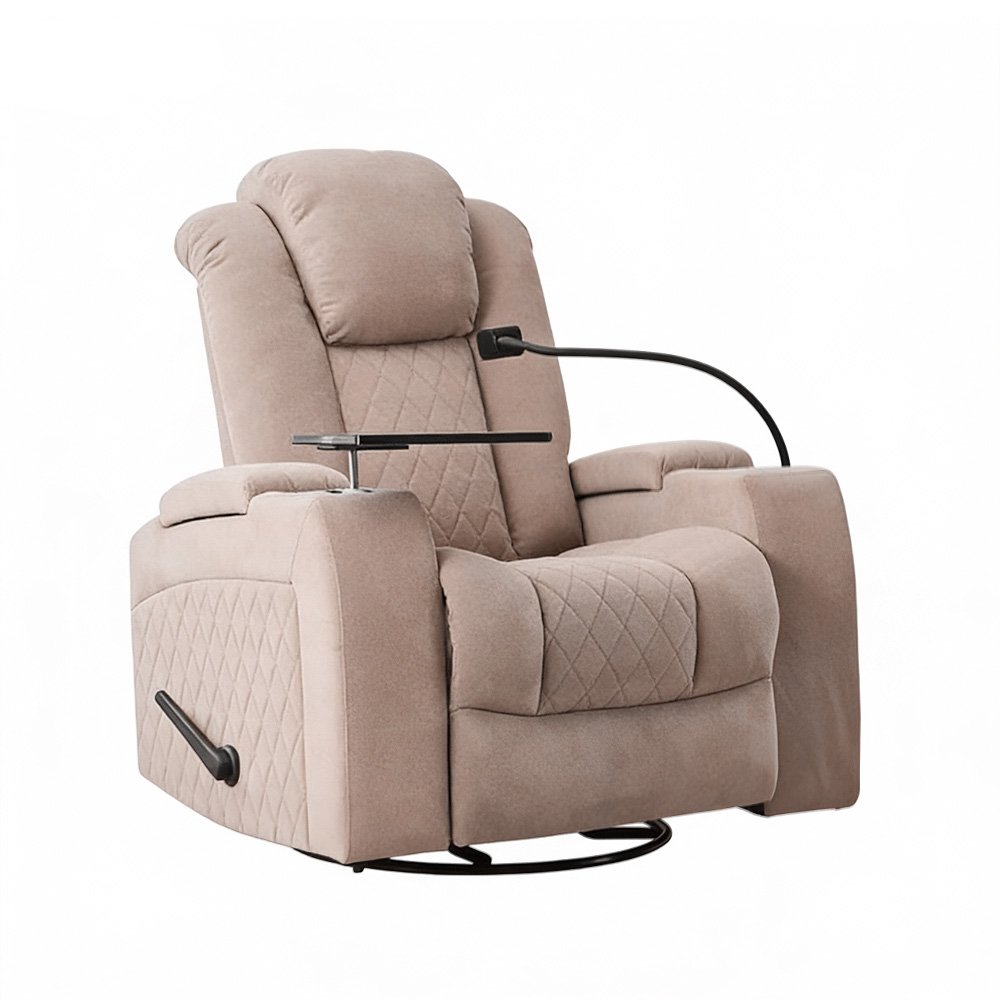 كرسي استرخاء هزار دوار بحامل جوال مع رف طاولة كوفي