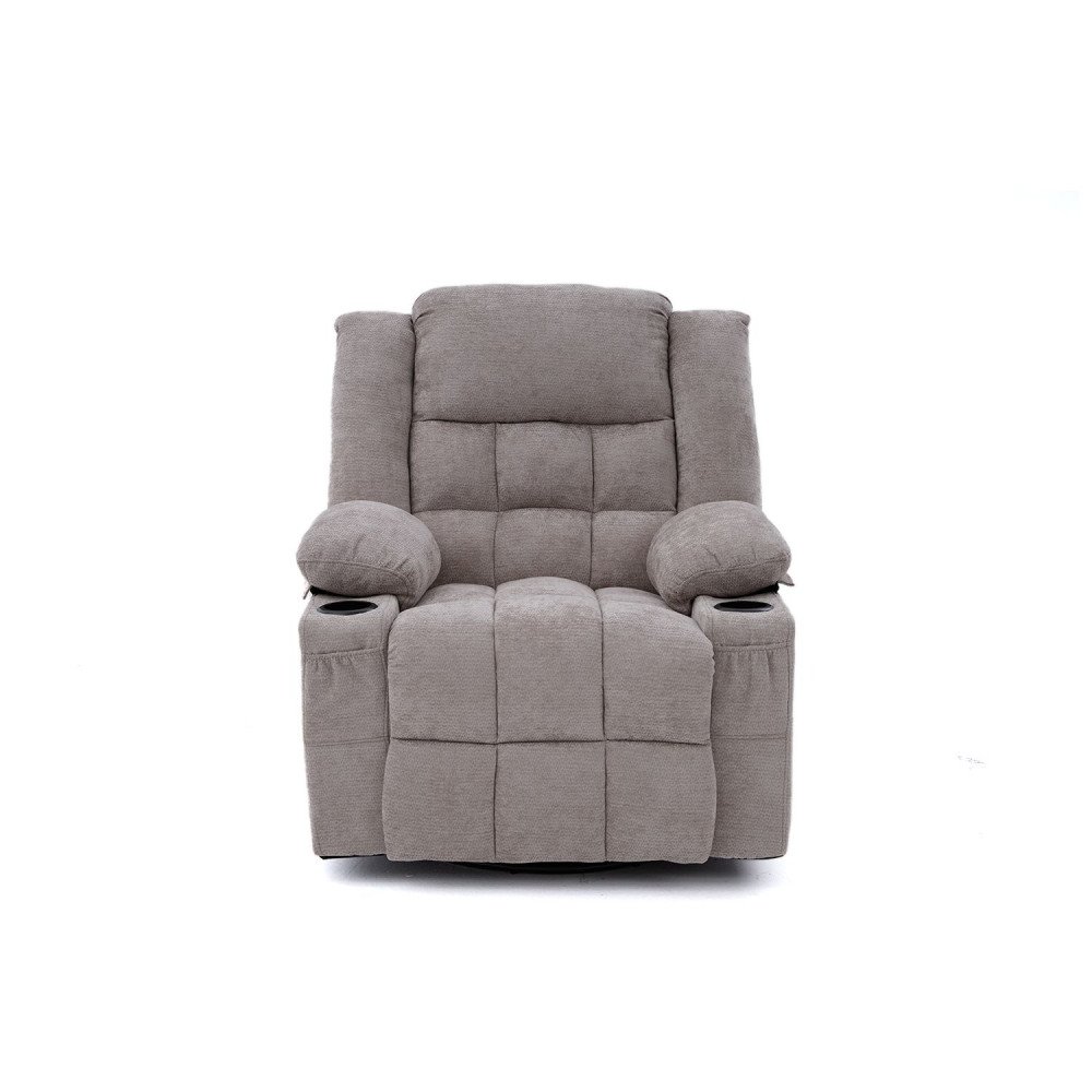 كرسي استرخاء فخم هزاز دوار قماشي مودرن رمادي كرسي استرخاء فخم هزاز دوار قماشي مودرن رمادي