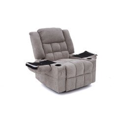 كرسي استرخاء فخم هزاز دوار قماشي مودرن رمادي كرسي استرخاء فخم هزاز دوار قماشي مودرن رمادي